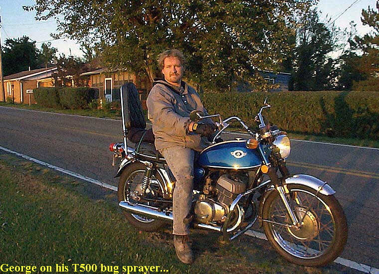 George on his T500 bug sprayer...